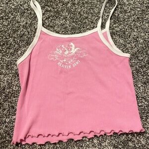 Brandy Melville heaven sent pink tank top
